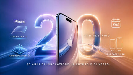 Recap 23-30 agosto 2026: iPhone 20, vetro curvo come iPhone Air e rumor sul 20° anniversario