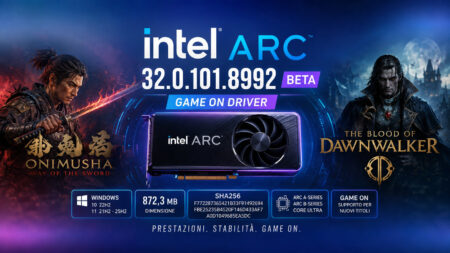 Intel Arc 32.0.101.8992 BETA: download, Game On e piattaforme supportate