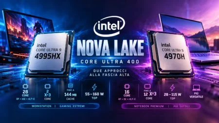 Intel Core Ultra 9 4995HX e 4970H: Specifiche Dettagliate Nova Lake, Confronto e Anteprima